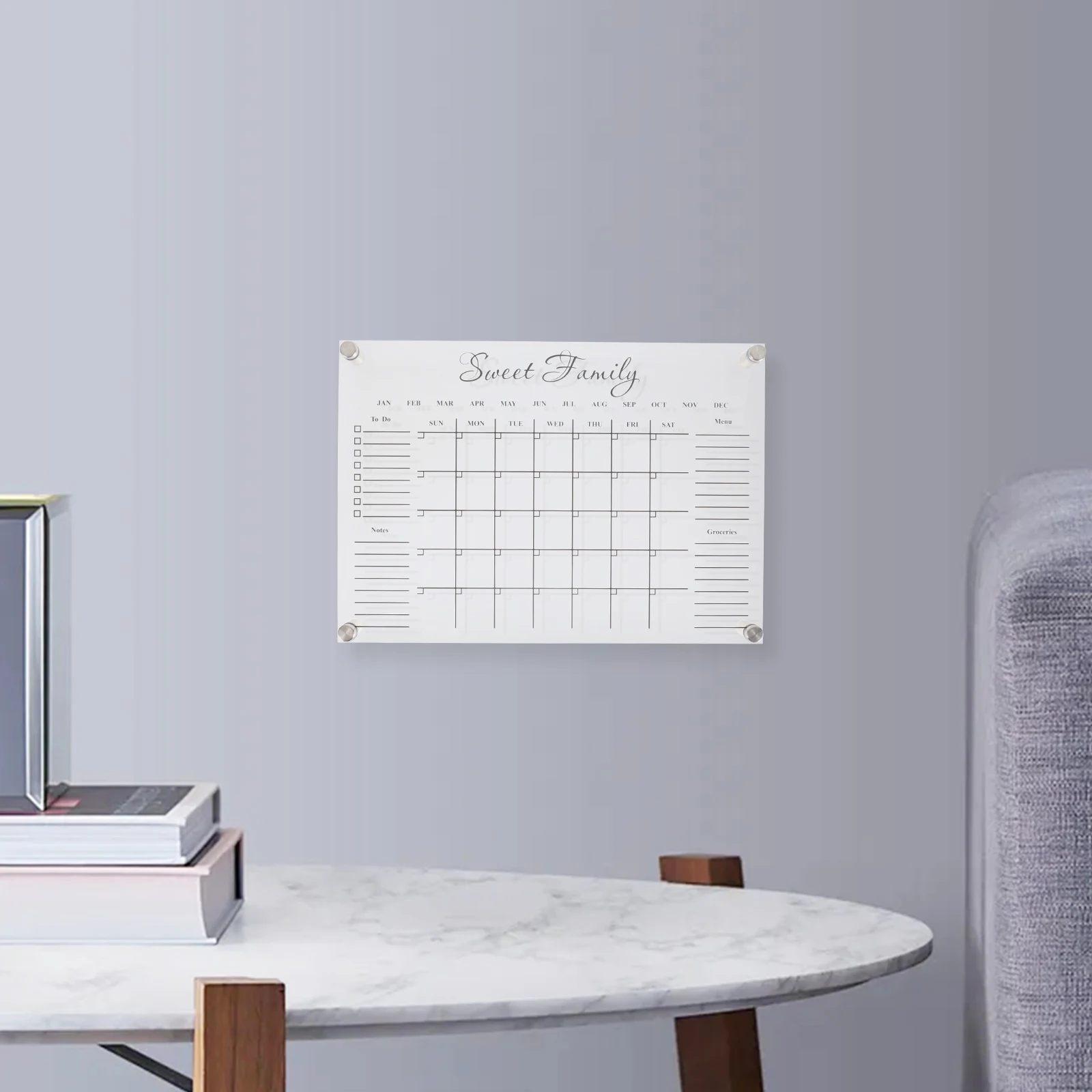 

Acrylic Note Board Clear Memo Writing Boards Bulletin Desktop Erasable Transparent Multifunction