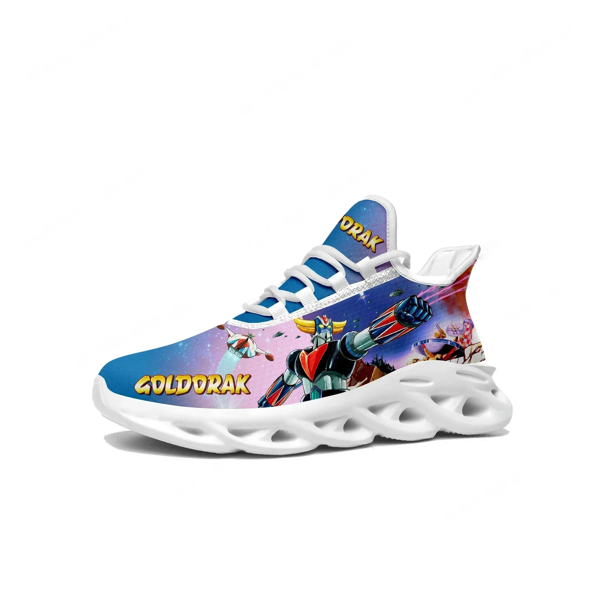

UFO Robot Goldrake Grendizer Flats Sneakers Mens Womens Teenager Sports Running Shoes High Quality Custom Lace Up Mesh Footwear