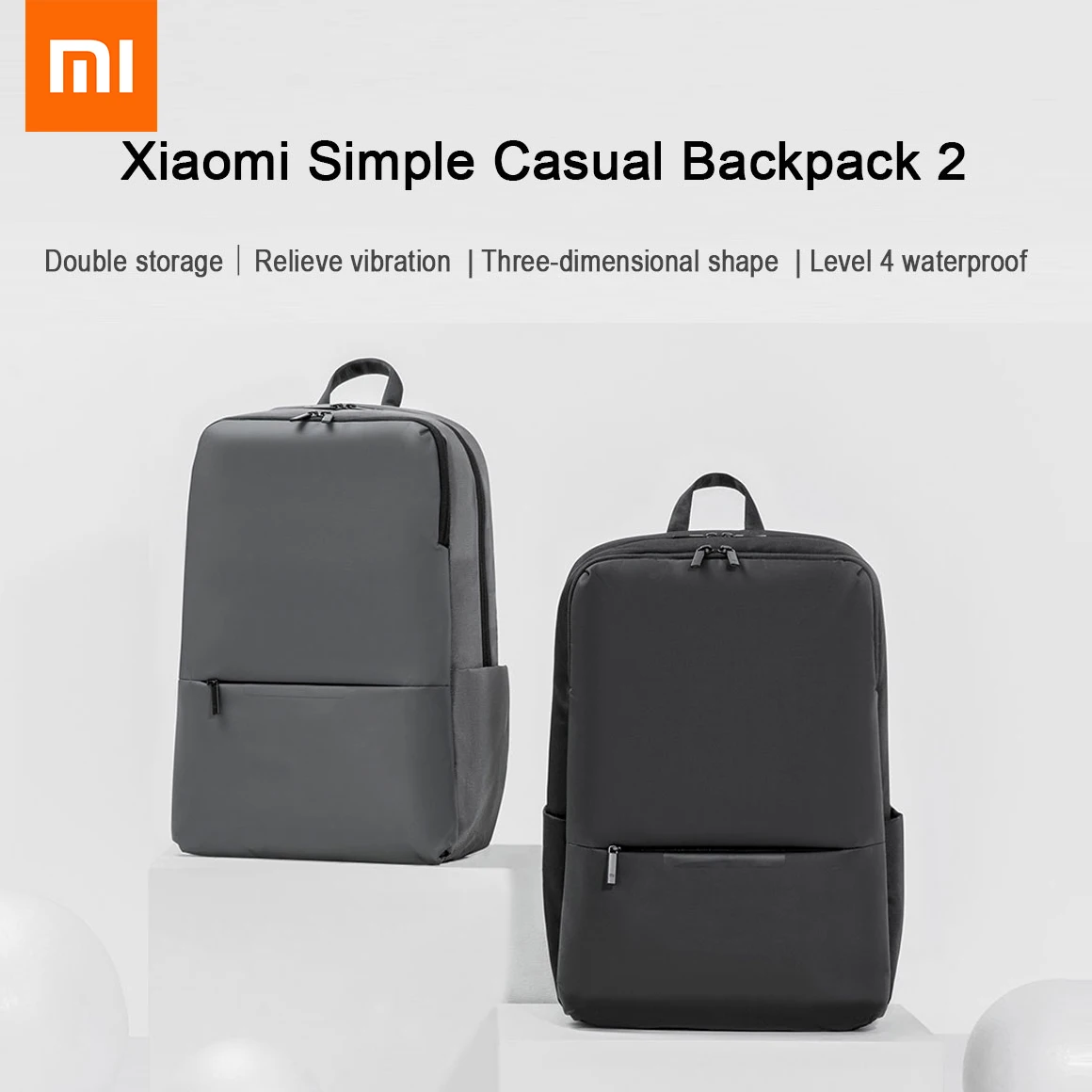

Классический деловой рюкзак Xiaomi 2, оригинальный водонепроницаемый повседневный дорожный рюкзак, рюкзак для ноутбука 15,6 дюймов, спортивные сумки для активного отдыха