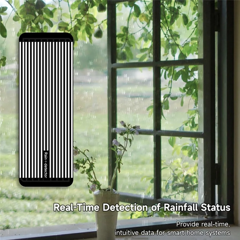 【A42U】Tuya Zigbee Sensor inteligente de detecção de água da chuva 2 em 1 Detector de inundação com sensor de chuva para sistemas de automação residencial