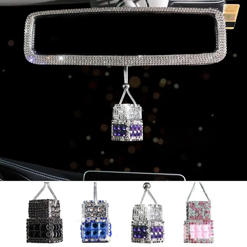 Car Perfume Pendant Essential Oil Diffuser Car Air Freshener Pendant Refillable Fragrance Perfume Bottle Pendant Delicate Gift