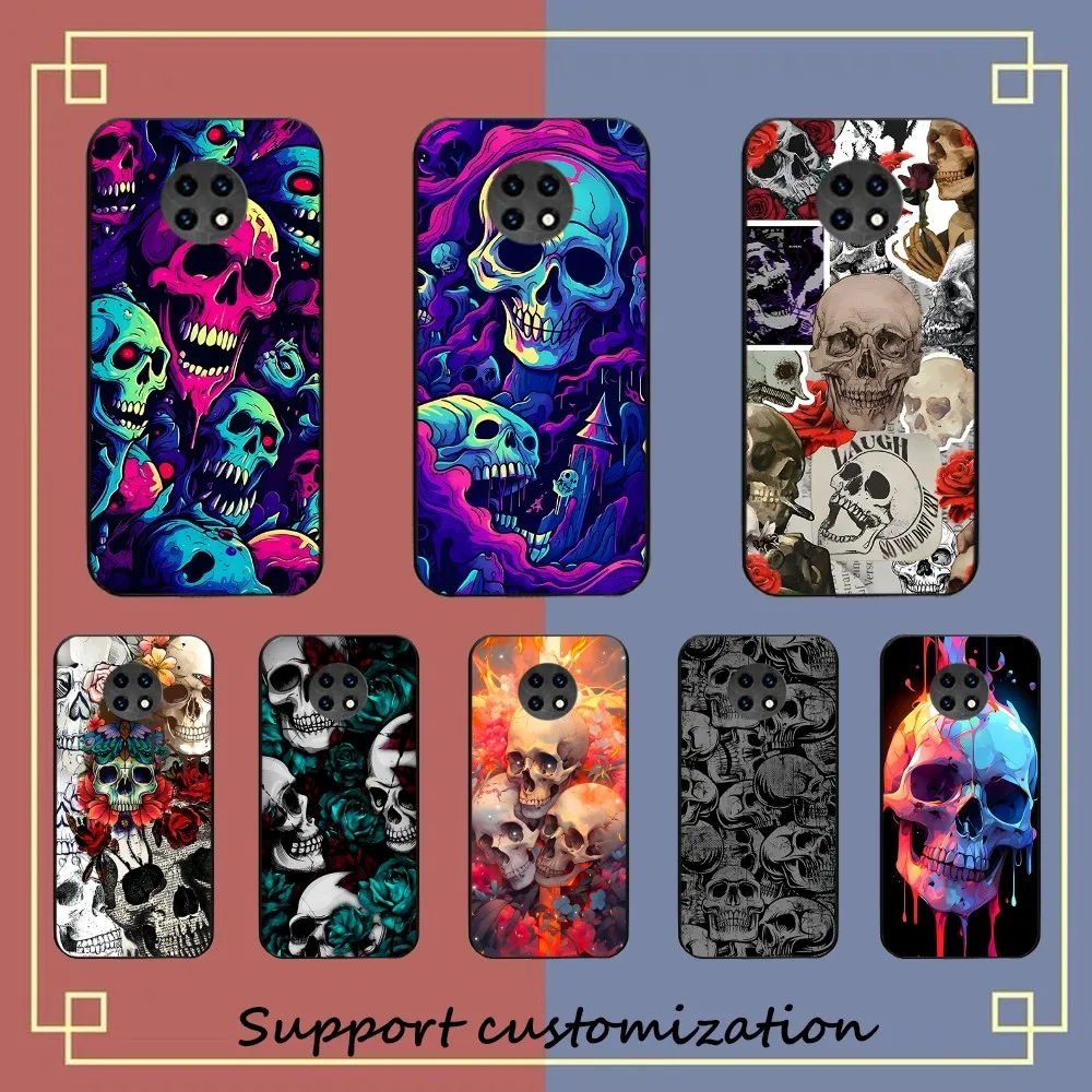 Gothic Fashion Skull Phone Case For Redmi Note 4 X 5 A 6 7 8 Pro T 9 Pro 9S 10 Pro 11 Pro 11S 11Epro PocoM3pro