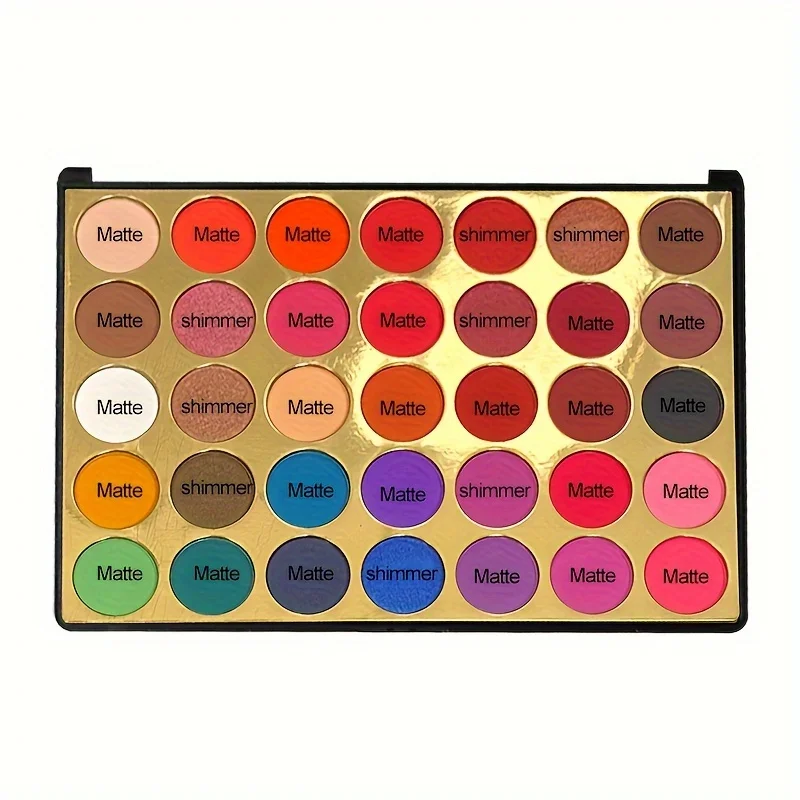 35 Color Eyeshadow Palette Waterproof Pearly Matte Glitter Eyeshadow Shiny Eye Shadow Long-lasting Eye Make Up