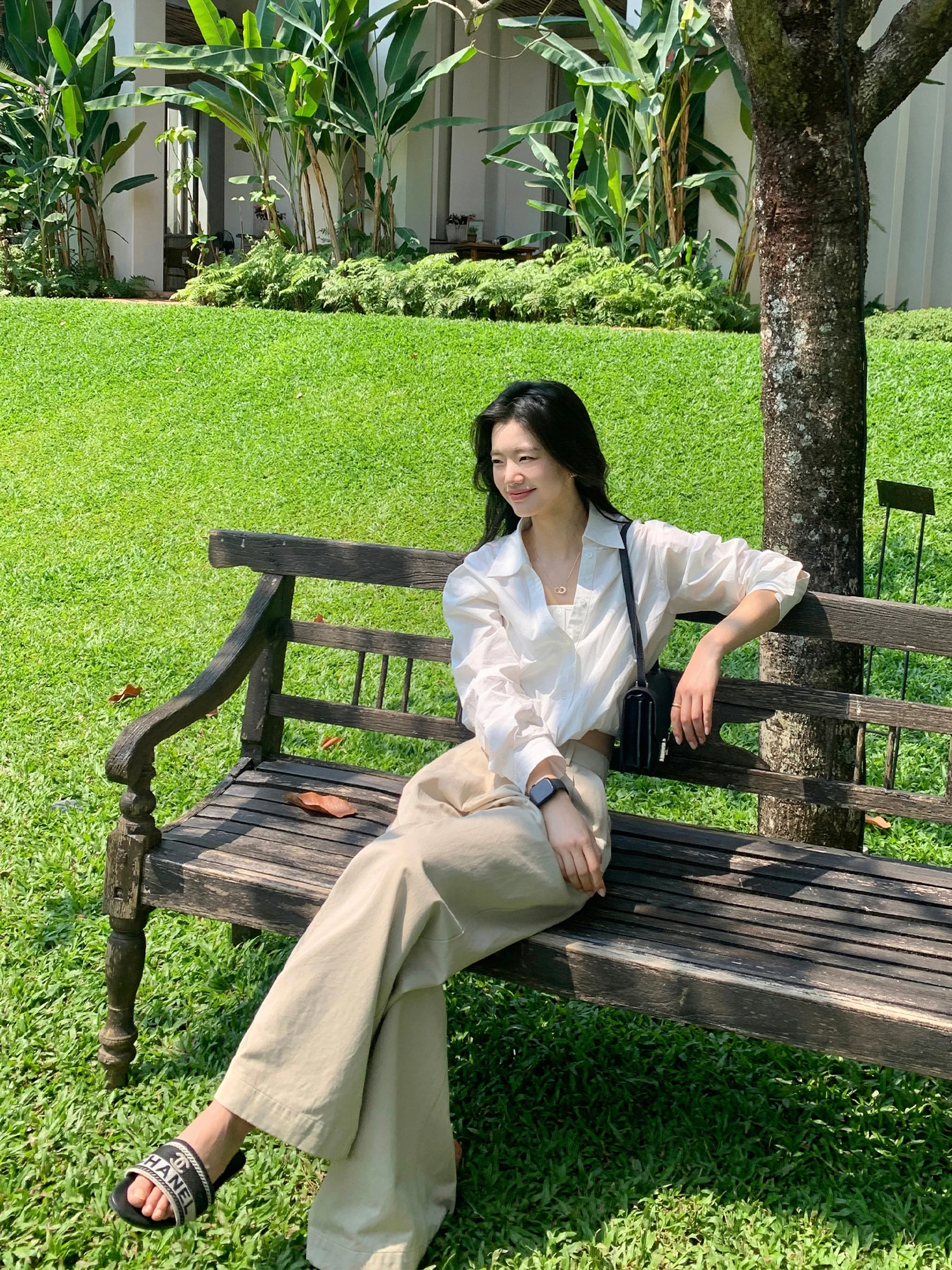 Pusumede Loose Casual Pants Women Khaki Wide Leg Long Pants Leisure Cotton Linen Trousers Commute Straight Leg Pants