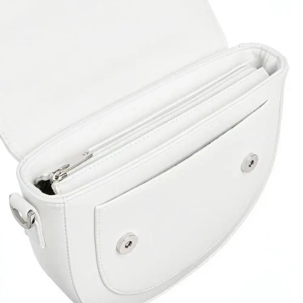 Elegant Women Shoulder Saddle Bag Trendy PU Leather Crossbody Handbag Fashion Minimalist Design Versatile Daily Purse