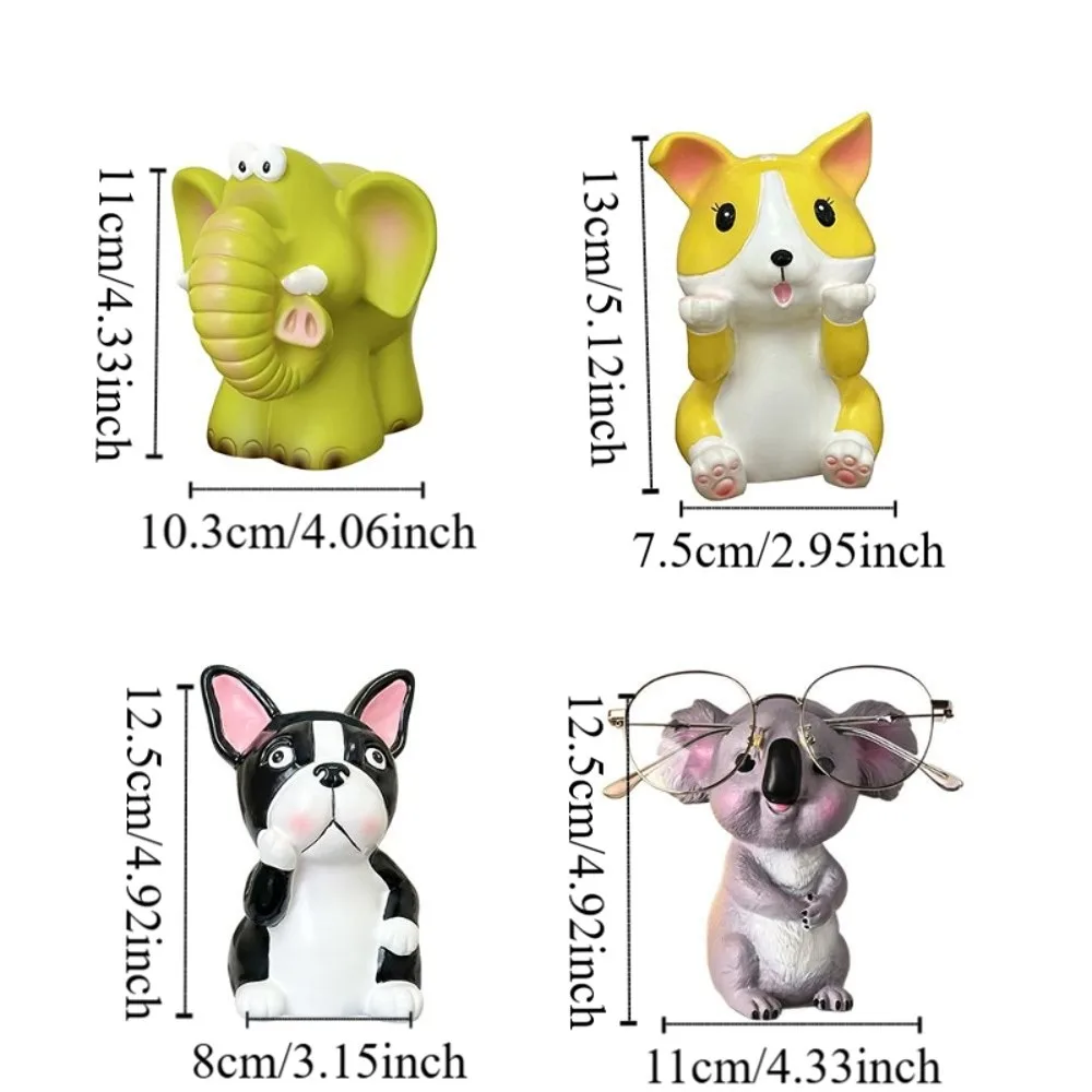 Decoratieve Props Kawaii Brilhouder Rek Koala Corgi Brillen Display Rack PVC Rubber Olifant Brillen Show Stand Home