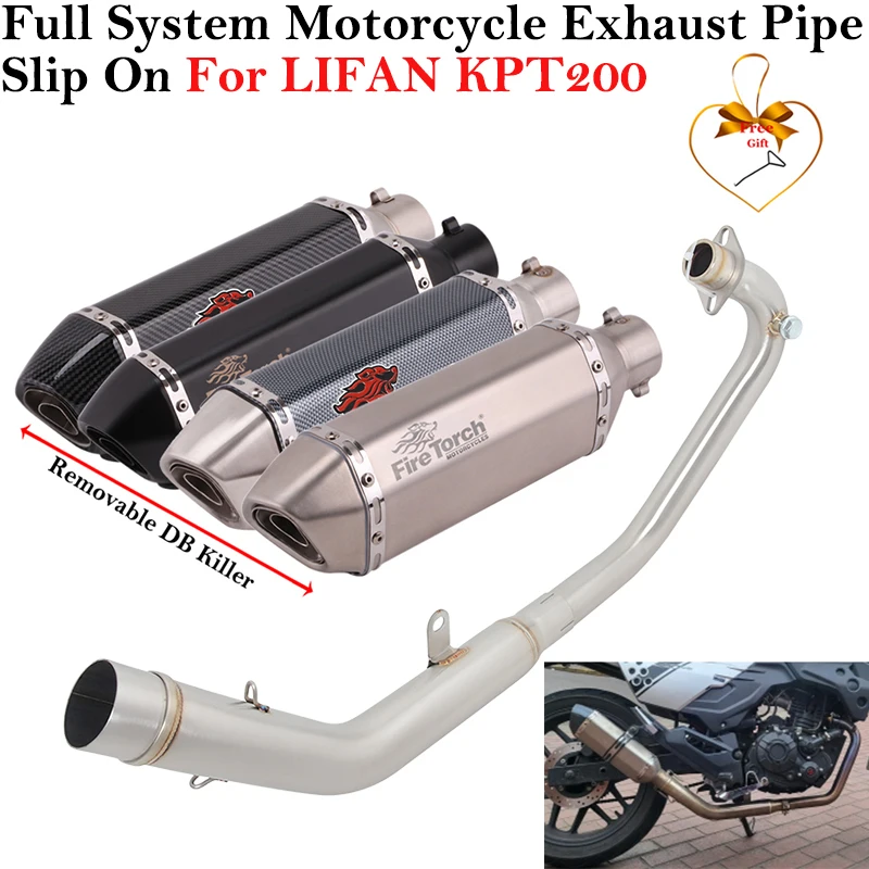 

Slip On For LIFAN KPT200 KPT 200 Motorcycle Exhaust Full System Muffler Escape modify Front Link Pipe Tube Connector Pipe 51MM