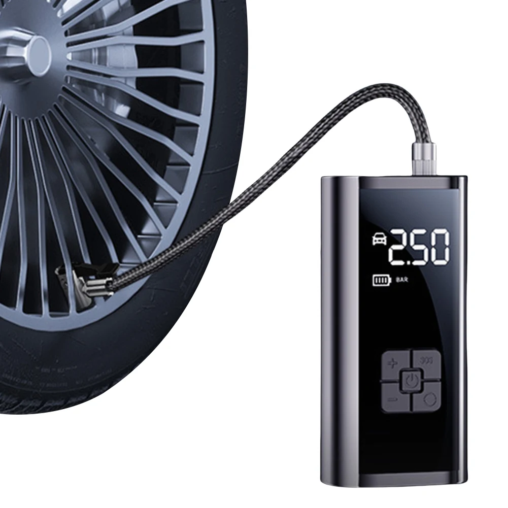 150PSI Electric Tire Pump USB Rechargeable Bicycle Air Compressor Power Display Car Tire Inflator for Automobile Bicycle Ball