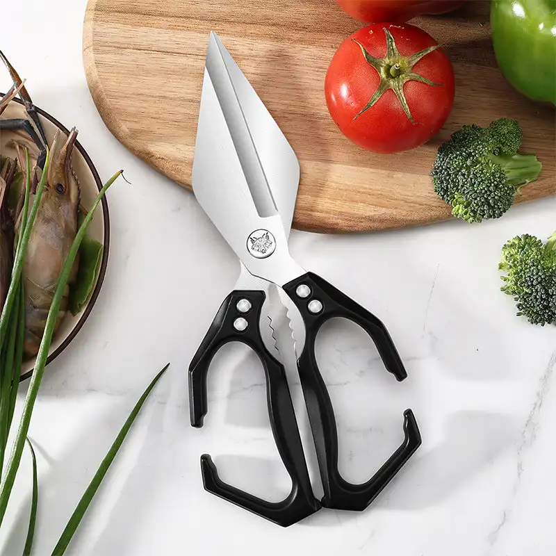

Multifunctional Heavy-Duty Kitchen Shears Food hicken Bone Scissors Home Stainless Steel Fish Vegetable Meat Cutting Scissors