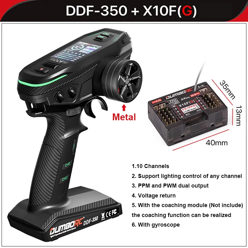 DUMBORC-DDF-350ラジコントランスミッターおよびレシーバー,HD