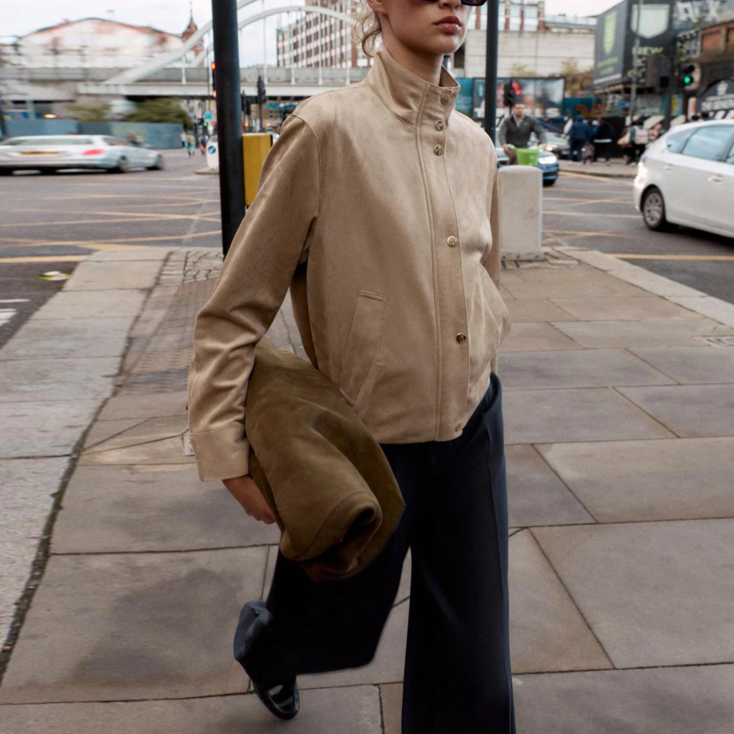 جايت نسائي من الجلد الصناعي قابل للعكس لخريف 2025 حامل مناسب ماركة Z ملابس خارجية من Ele Sle