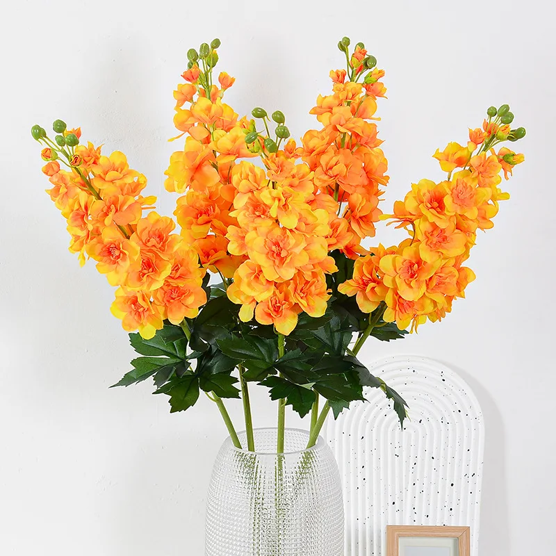 

Дельфиниум ветка букет искусственная цветочная композиция DIY свадебная вечеринка украшение дома реквизит моделирование растений цветы