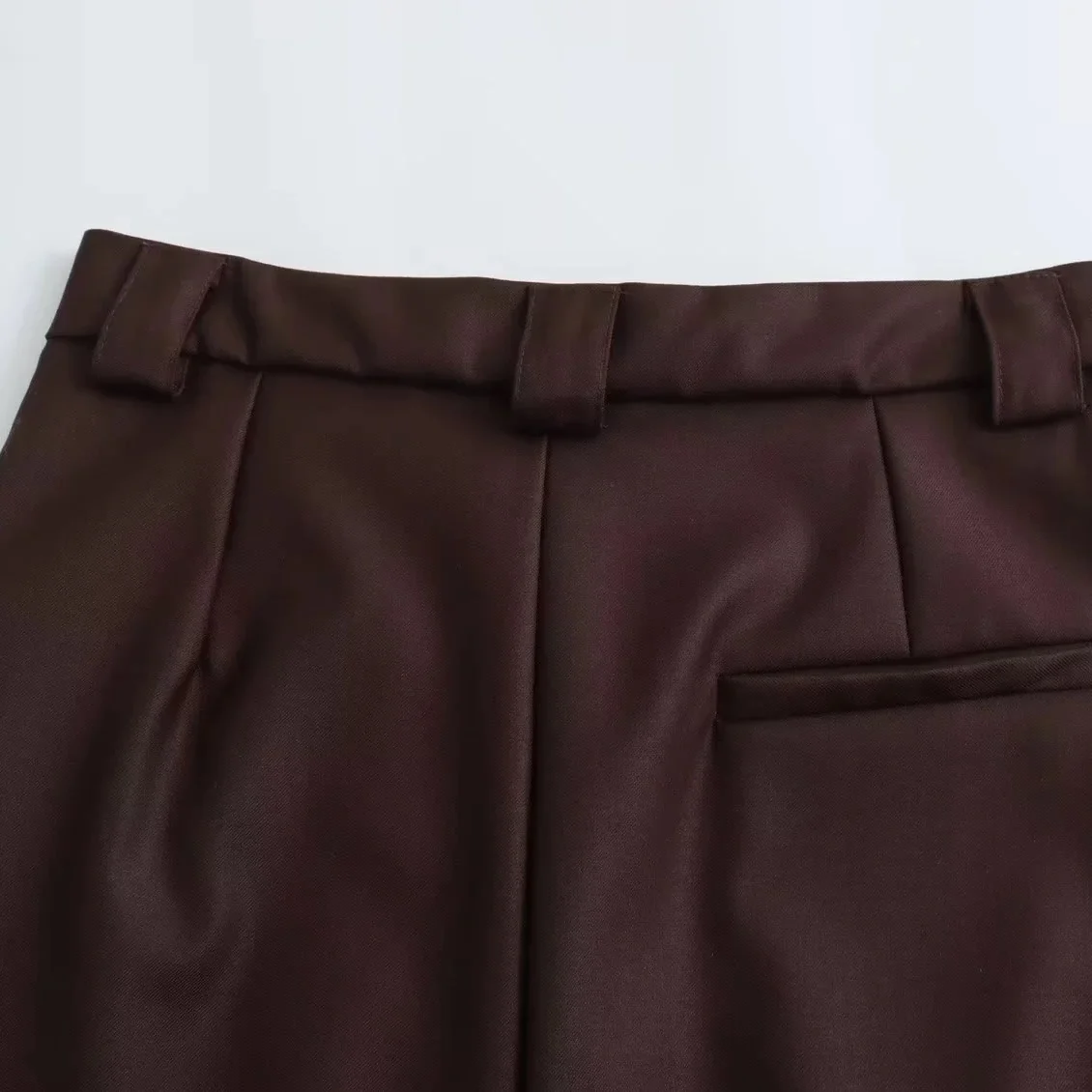 KASLEAD Faionable a-ligne sur le genou costume jupe femme rétro ket Design rue Sle Polyester Fiber Ci jupe de trajet