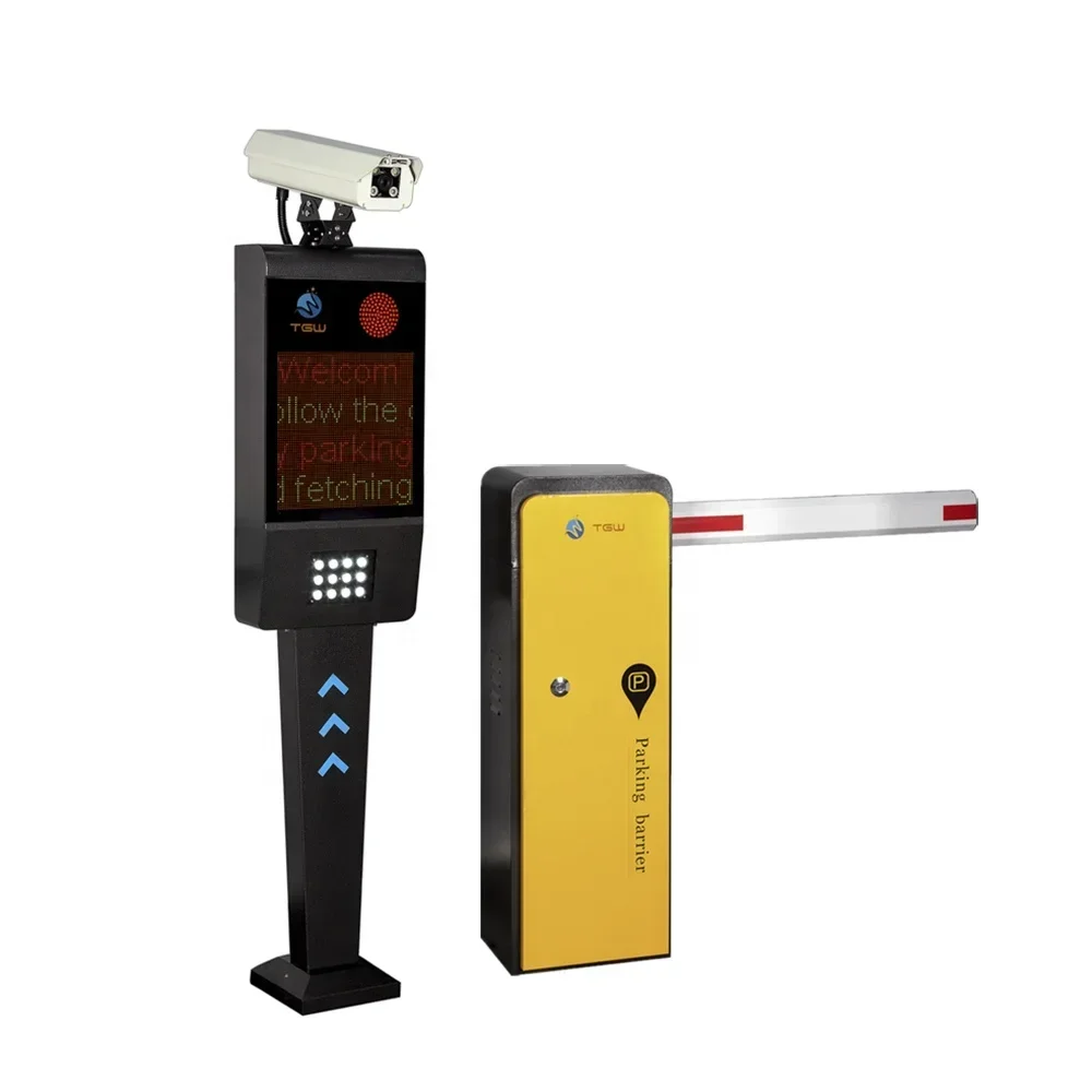 Best quality barrier gate motor outdoor parking lot management system with camera security monitor for entrance and exit