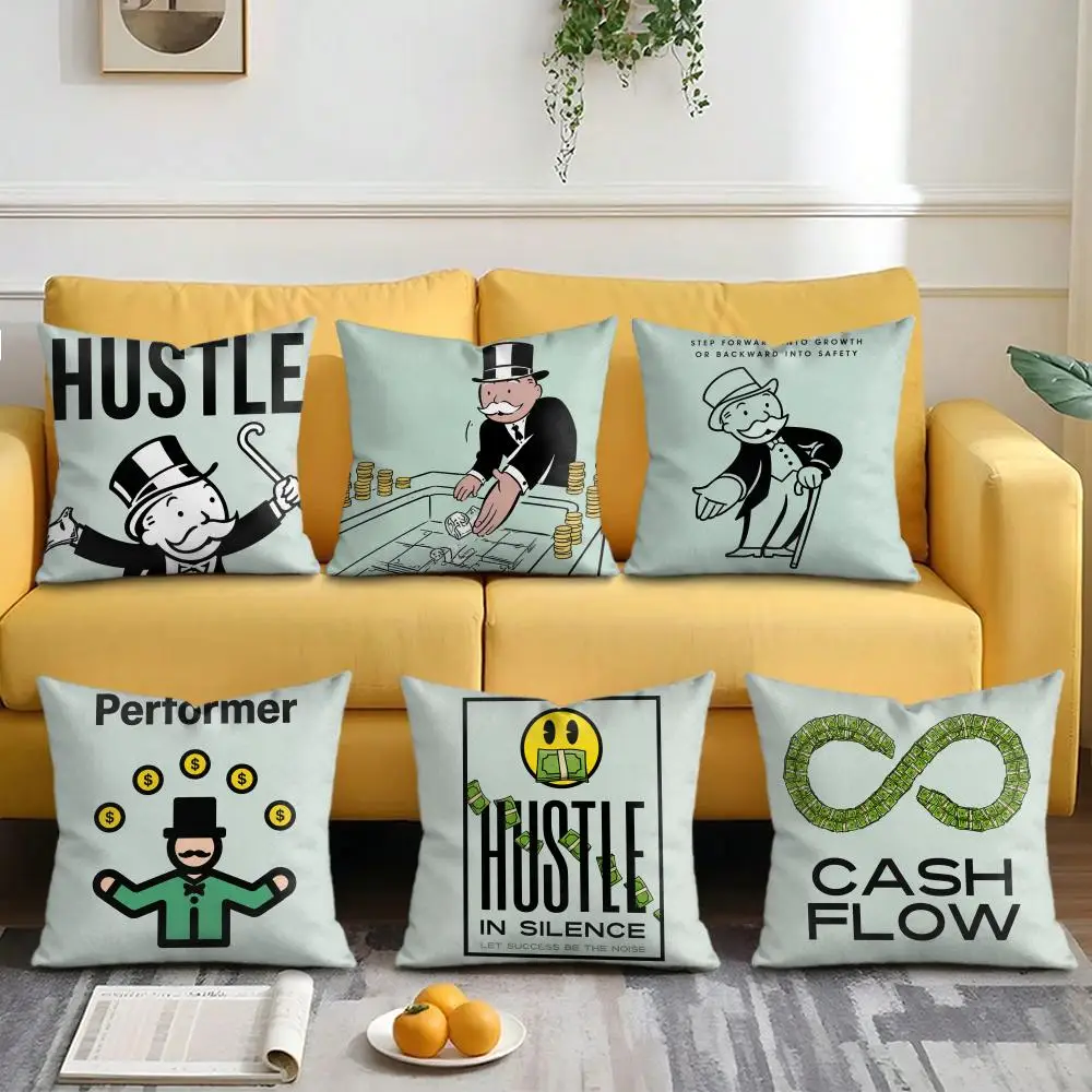 

Millionaire Money Motivational Cushion Cover Short Plush Soft Double-Sided Printing Pillow Case Cozy Sofa Bedroom Home Decor