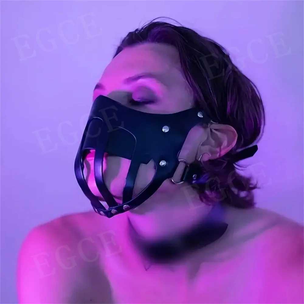 Erotic Mask Sexy PU Leather Half Face BDSM Cage Masks Halloween Punk Party Game Cosplay Masks Fetish Erotic Accessories Woman