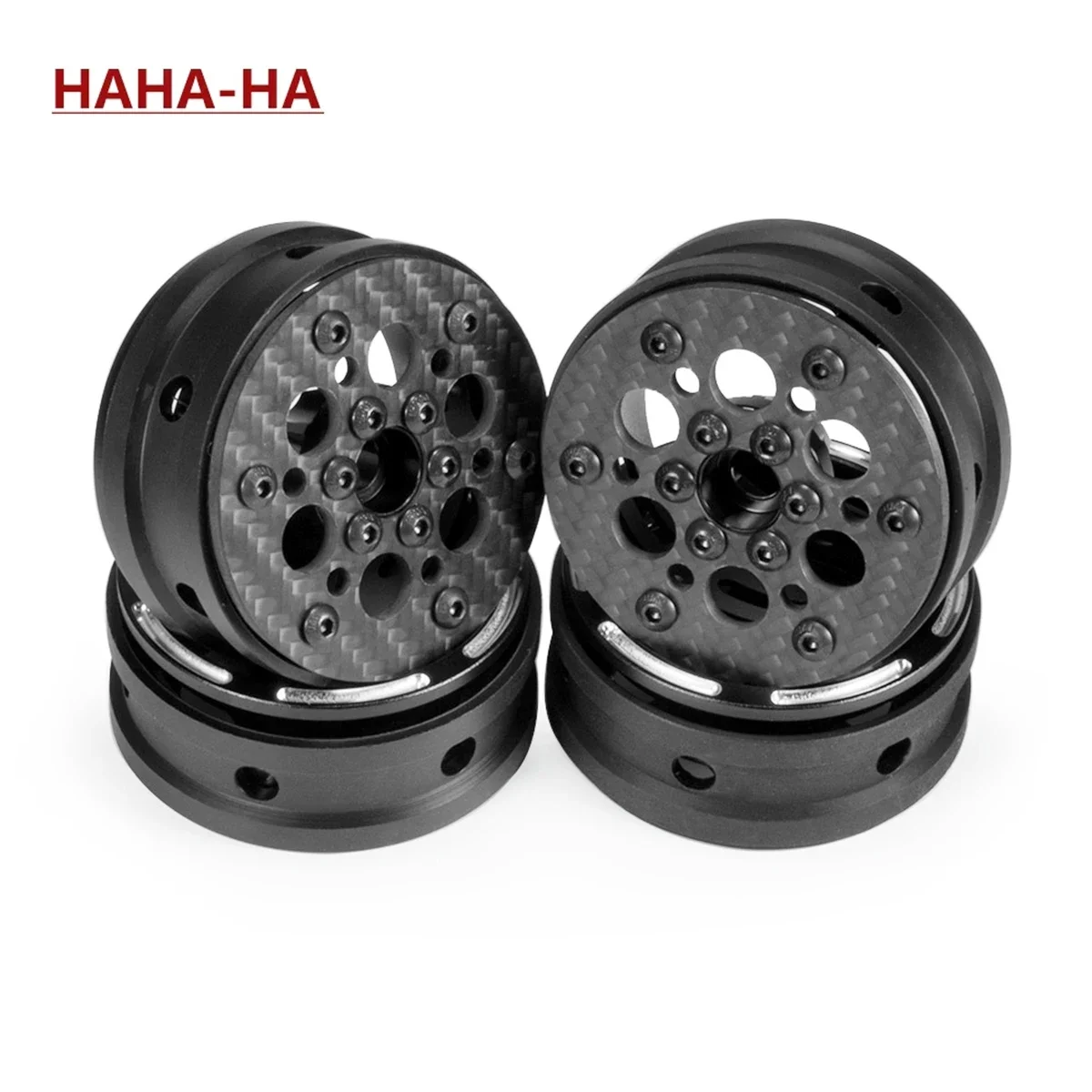 1.9 Carbon Fiber and Aluminum Beadlock Wheels Rim for 1/10 RC Rigs Crawler SCX10 Capra TRX4 TF2 Gmade R1 Element Enduro CC01 DIY 