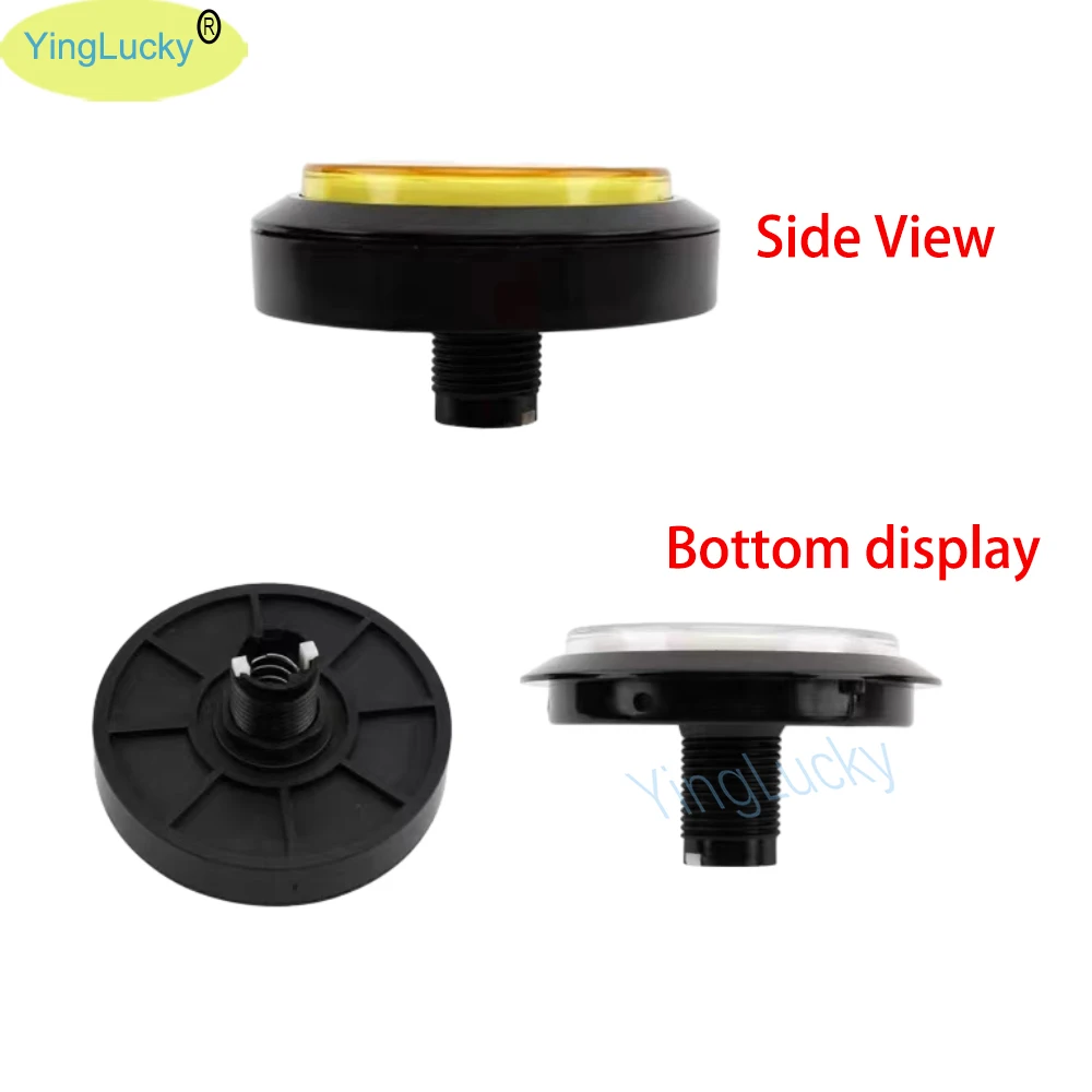 100mm Arcade LED button with built-in reset switch, flat illuminated button, large button for game console crane