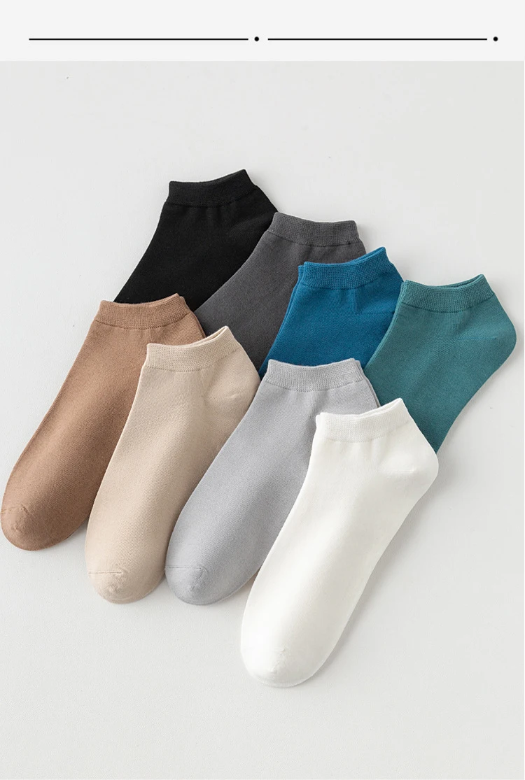 5 Paar hochwertige Herrensocken aus gekämmter Baumwolle, neue, lässige, atmungsaktive, schwarz-weiße Business-Socken, 5 Paar Herrensocken, Übergröße EU39-48 – Detail 1