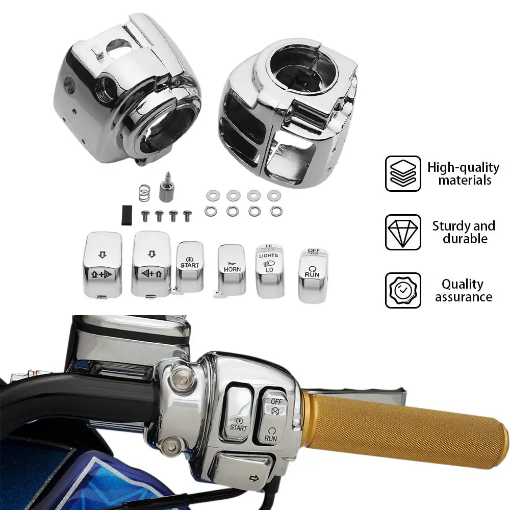 

Комплекты накладок на кнопки управления рулем мотоцикла для Harley Sportster XL 883 1200 Dyna Street Bob Softail