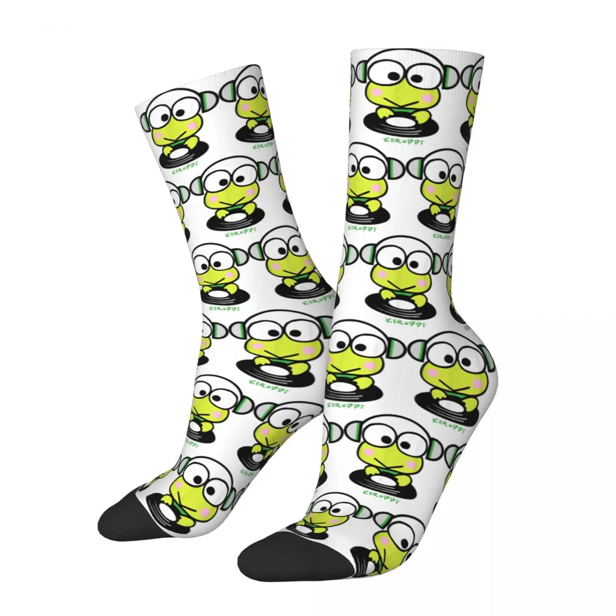 Couple Socks Keroppi DJ Record Stockings Winter Fashion Comfortable Socks Printed Climbing Non-Slip Socks