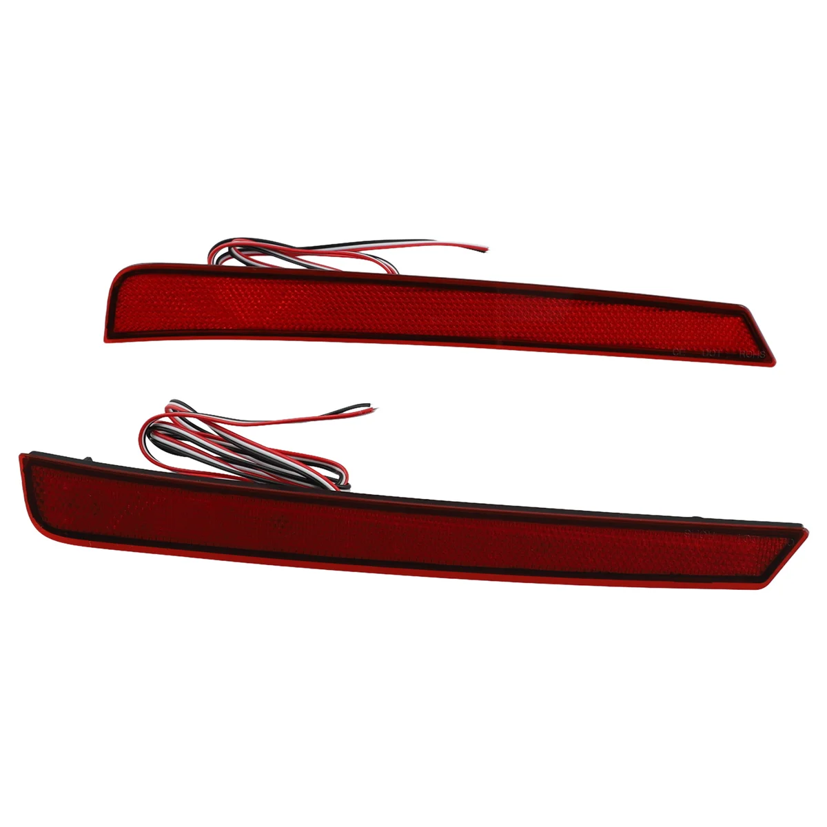 Car LED Rear Bumper Reflector Light Taillight Fog Light Brake Light for Toyota Vellfire 40 Series 2023+ Red