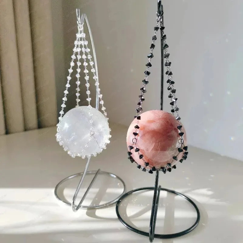 

Нишевая подставка для хрустального шара с сетчатым карманом, простой, но стильный настольный декор, оригинальный дизайн, украшение для дома, подарок для девочек.