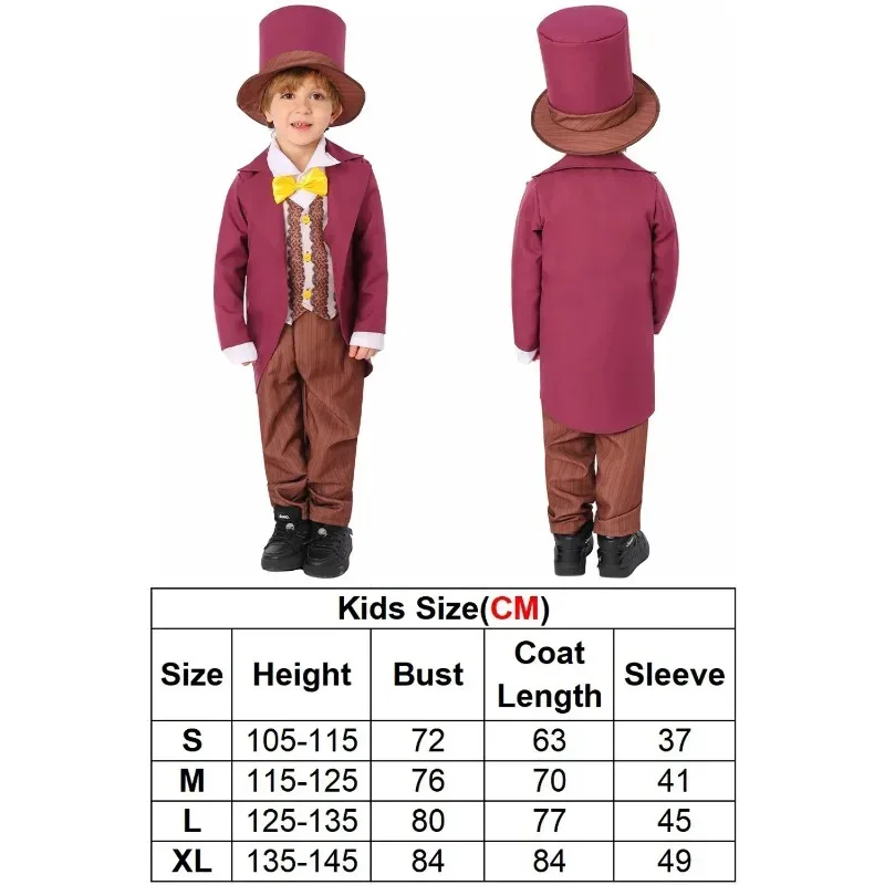 New Oompa Cosplay Kids Boys Wigs Movie Chocolate Factory Willy Cosplay Wonca Costume Disguise Child Roleplay Fantasia Outfit