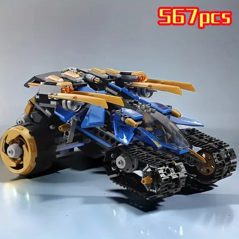 567 pièces technique Ninja tonnerre Raider guerrier mécanique Robot Mecha blocs de construction arme de guerre MOC modèle jouets pour enfants cadeau