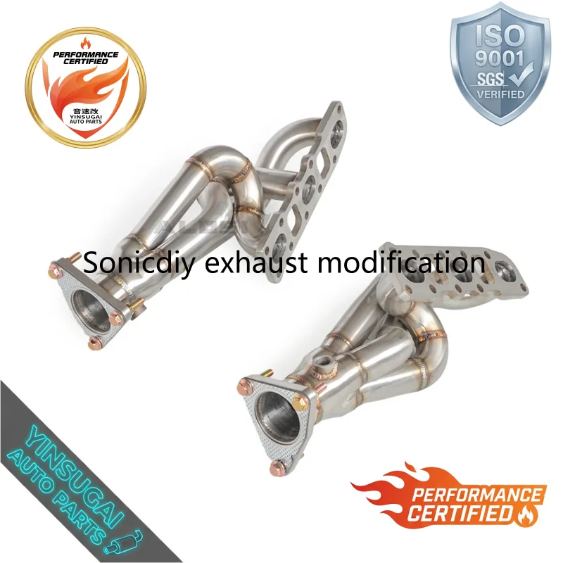 SS304 Stainless Exhaust Crossover Pipe for Infiniti G25 VQ25HR 2010-2018 Direct Replacement Manifold Performance Upgrade