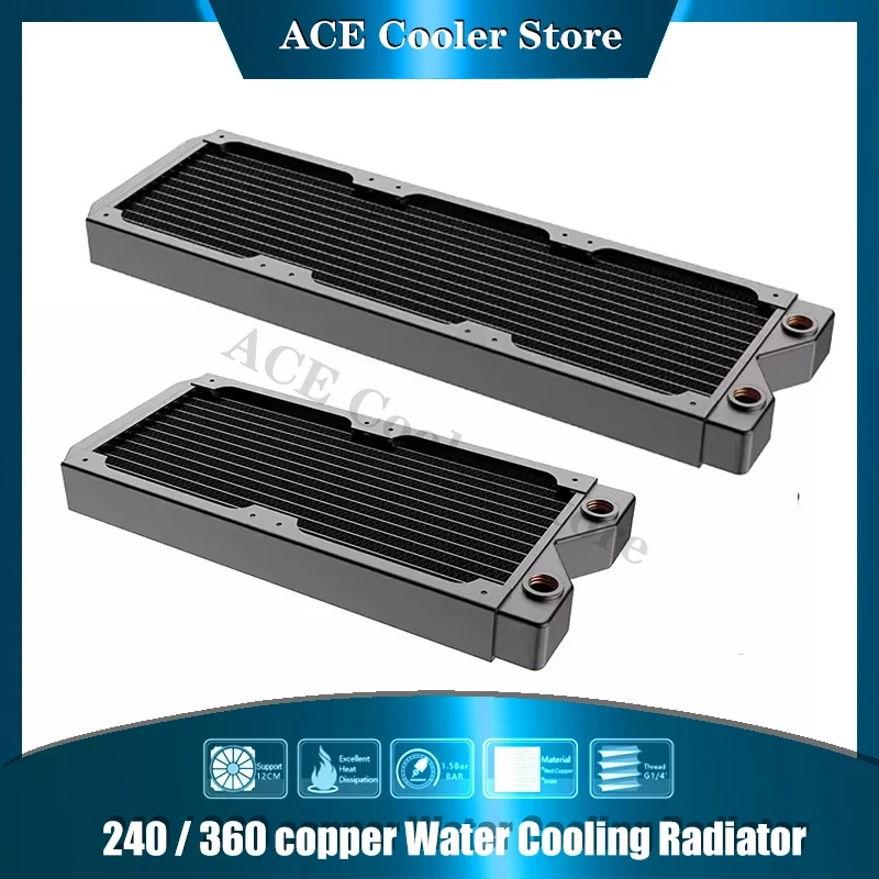 

Azieru AU-RD240-CU-V3 240 /360copper water-cooled exhaust heat exchanger heat dissipation exhaust cold exhaust copper bar