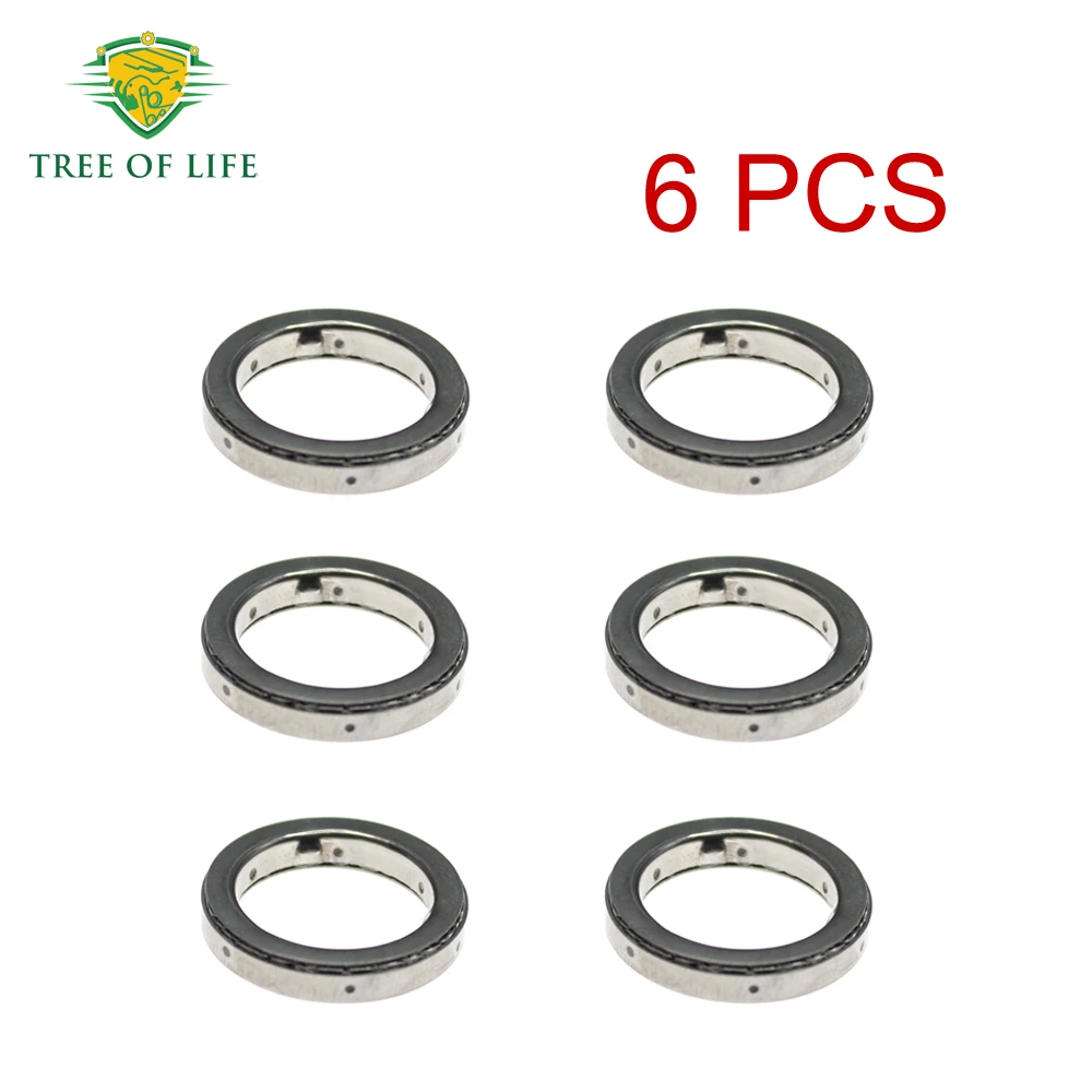 6 uds 13537577649 anillo de sellado del inyector de combustible del motor del coche soporte de retención del inyector de combustible elementos de desacoplamiento a presión para BMW N55 N20
