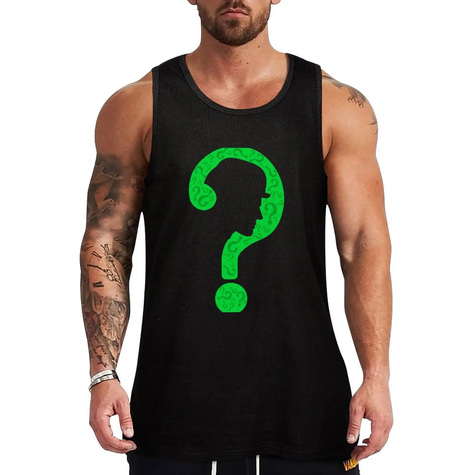 

The Riddler  Tank Top vests for men Top summer anime gym Men's t shirt
