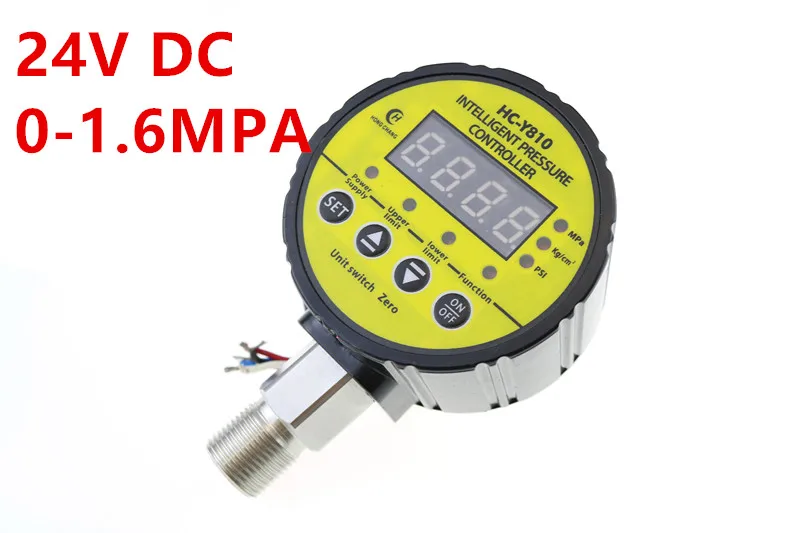 M20 x 1.5 Air Compressor Pressure Switch HC-Y810 24VDC  0-1.6MPA   Digital Pressure Gauge Relay output