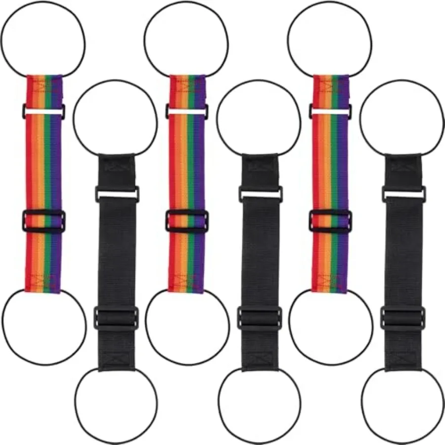 6Pcs Luggage Connector Straps for Suitcases, Multi-Functional Elastic Strap, Adjustable Luggage Connector Straps for Securing B