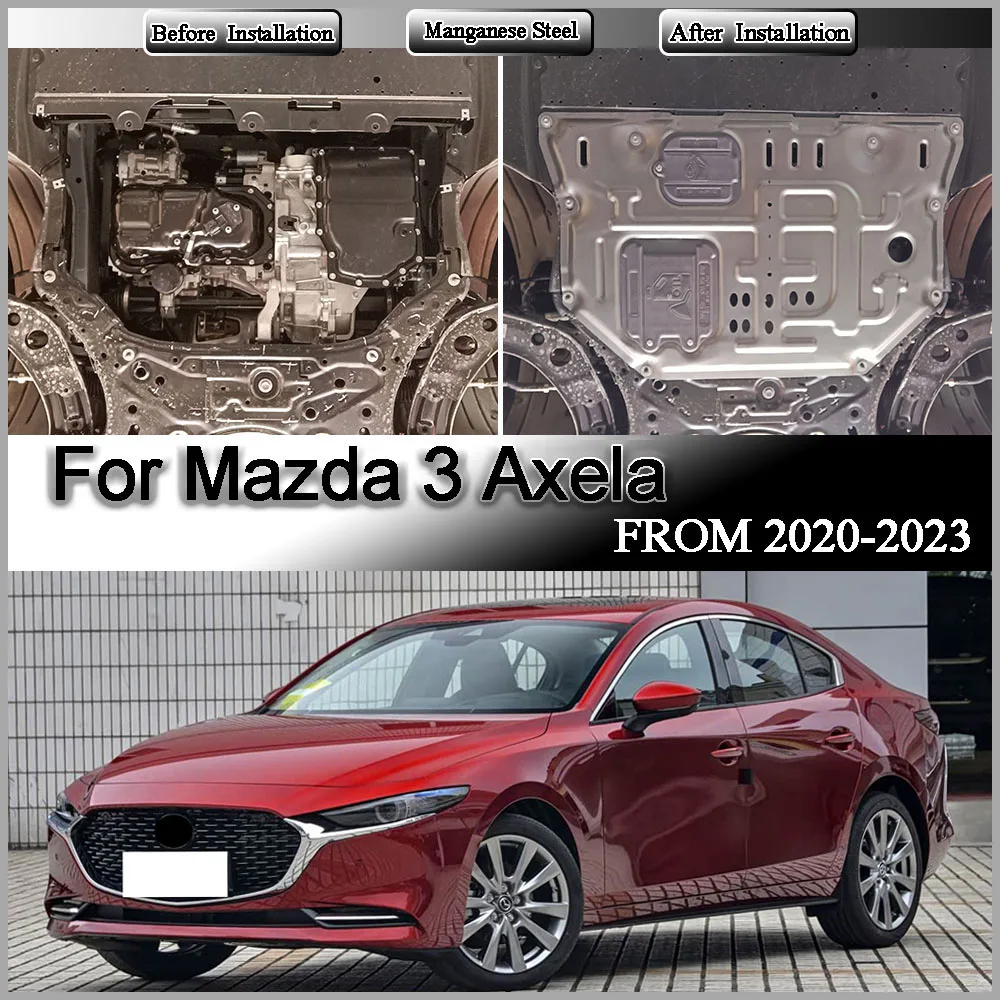 For Mazda 3 Axela 2020-2023 2.0L Engine Guards Aluminum-magnesium alloy Manganese Steel Alloy Engine Protection Device