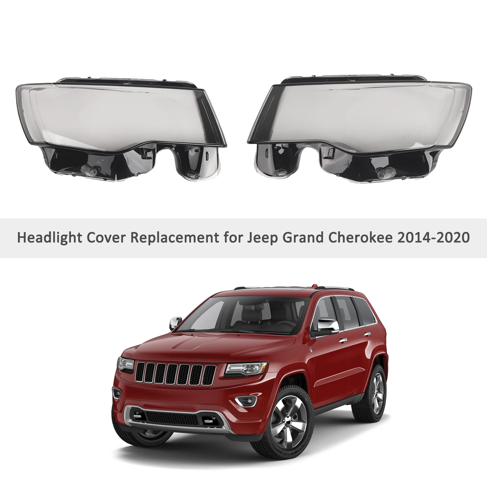 

Headlight Cover Headlamp Cover Clear Lens Right Side Replacement For Jeep Grand Cherokee 2014-2020