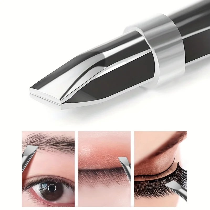 Professional Stainless Steel Tweezers for Eyebrows & Facial Hair Precision Tip Non-Slip Grip Eyebrow, Beard, Mustache Trimming