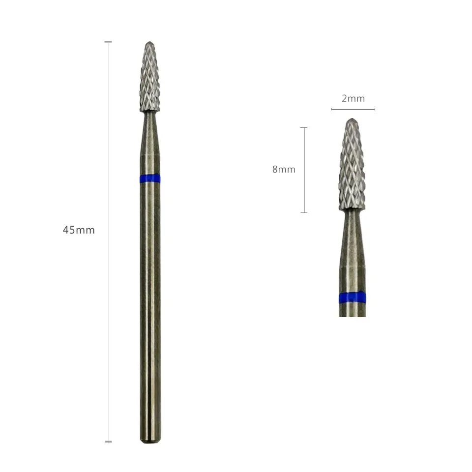 Häutchen Hartmetall Nagel Bit 3/32 "Rotary Hartmetall Grat Fräser Für Maniküre Nägel Zubehör Werkzeug