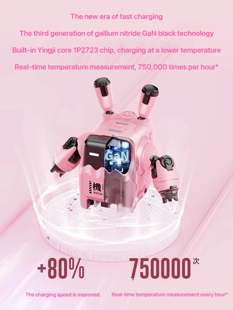 Зарядное устройство для быстрой зарядки с нитридом галлия Gravity Planet 35 Вт, разъем для настольной зарядной станции для мобильного телефона, планшета PD