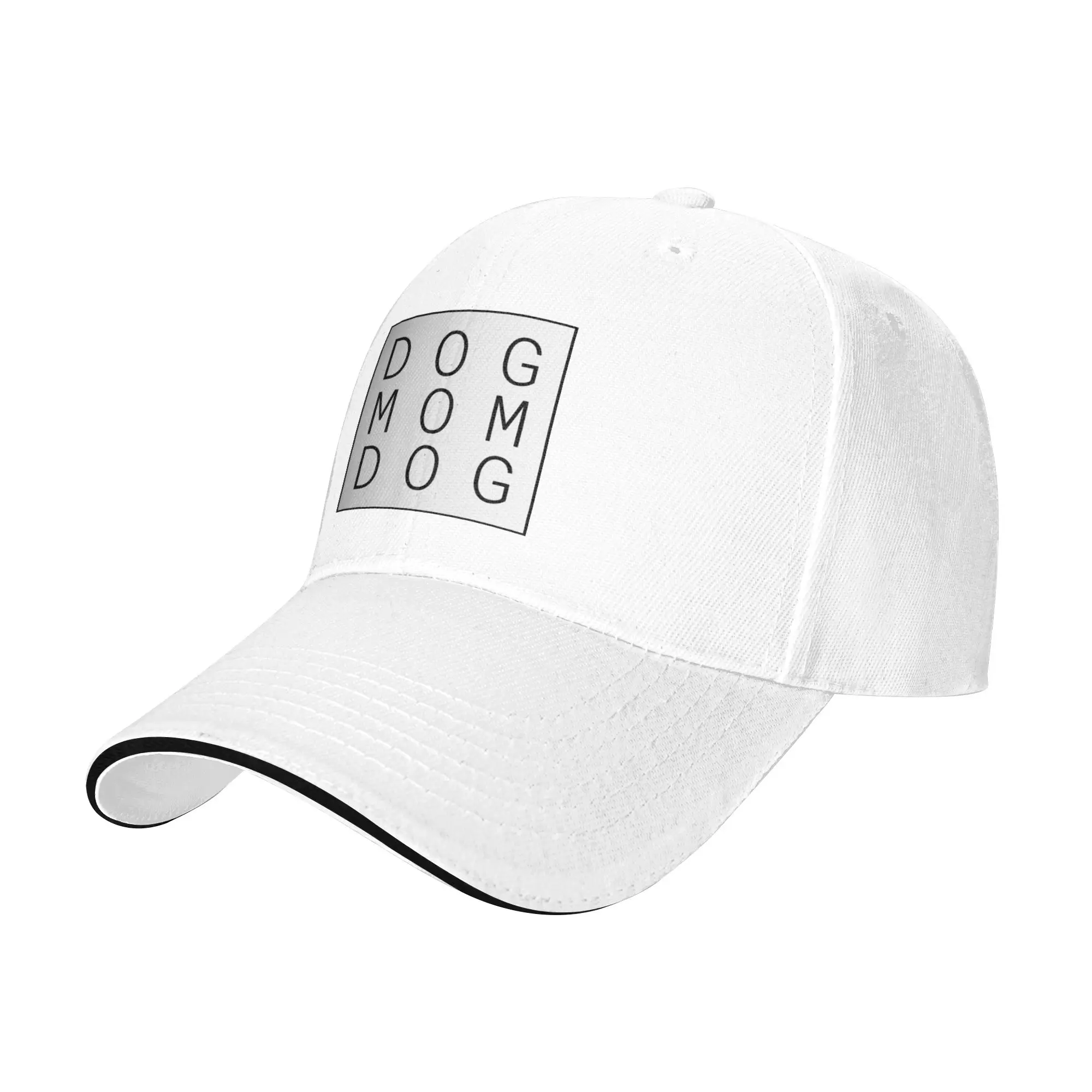 Dog Mom - Minimalist Black Type in a Square - Boxed Gift For Children Men Women A Baseball Cap Hat