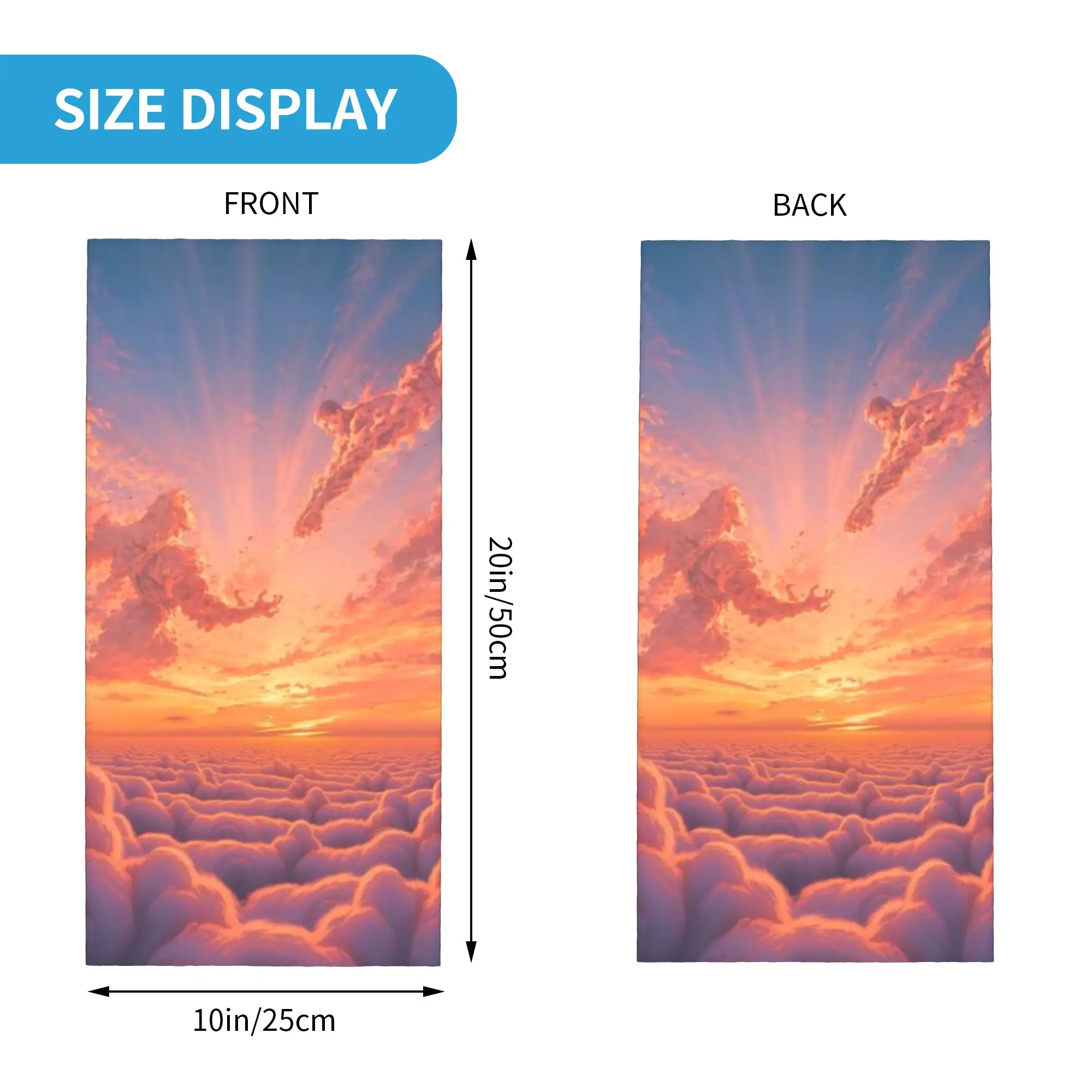 1 PC Sunset Sky Cloud Human Silhouette Reaching Hands Dream Bandana Gaiter Club Wrap Scarf   Running  AdultWashable Neckerchief