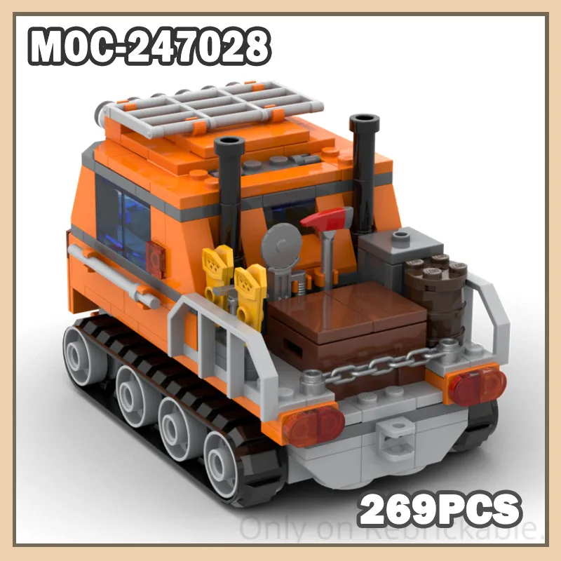 MOC-247028 Arctic Truck Bouwsteen Trailer Voertuigmodel Bouwstenen Serie Modulair Auto Speelgoed Creativiteit Steentjes 269 Stuks