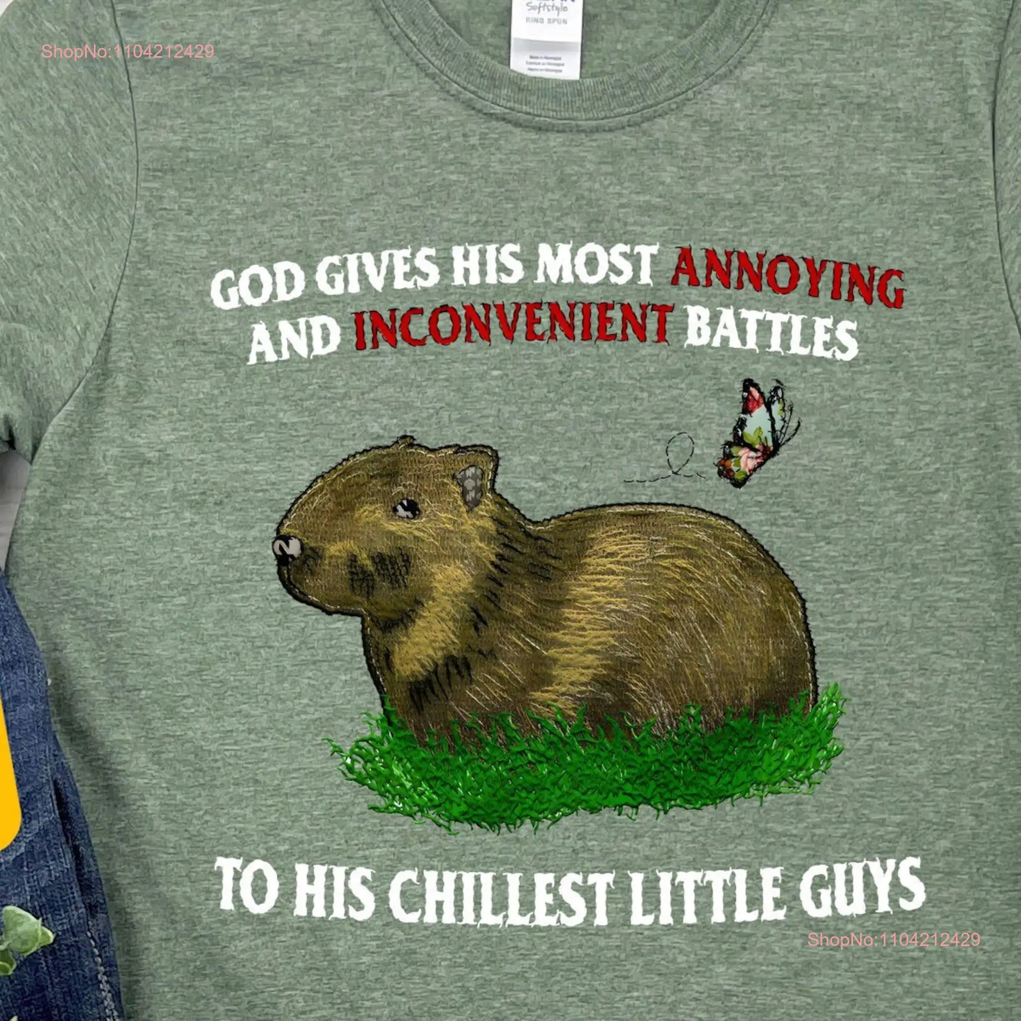 Being So Chill T Shirt Capybara Funny Sarcastic Sayings Cute Animal long or short sleeves