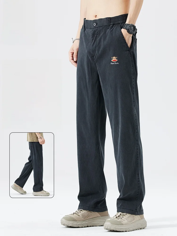 

PaulFrank Spring 2026 Men's Casual Loose Straight Leg Trousers Versatile Comfortable Long Pants Youthful Energy Sle