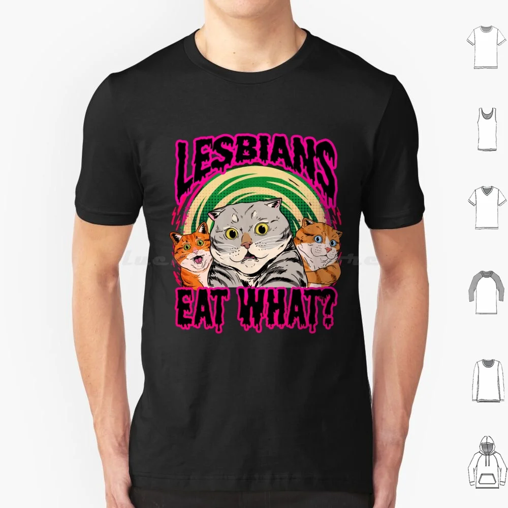 Eat What T Shirt Cotton Men Women Diy Print Cat Pussy Joke Funny Pun Cute Animals