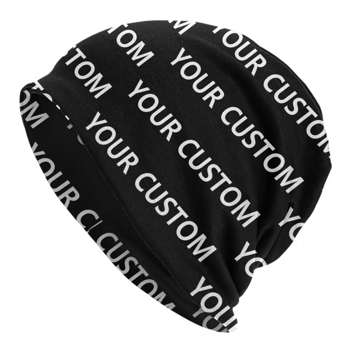 Custom DIY Your Image Beanie Hats Add Design Bonnet Hats Adult Unisex Vintage Gym Skullies Beanies Autumn Printed Elastic Caps