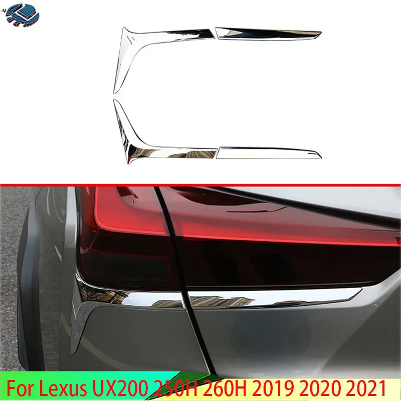 

For Lexus UX200 250H 260H 2019 2020 2021 Car Accessories ABS Chrome Trim Tail Light Rear Back Frame Lamp Cover molding