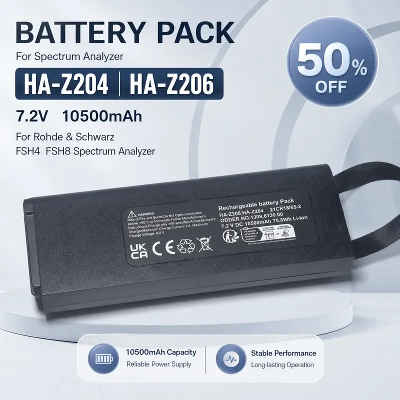 7.2V 10500mAh Replacement Li‑ion Battery For Rohde & Schwarz HA‑Z204 HA‑Z206 FSH4 FSH8 Spectrum Analyzer Battery