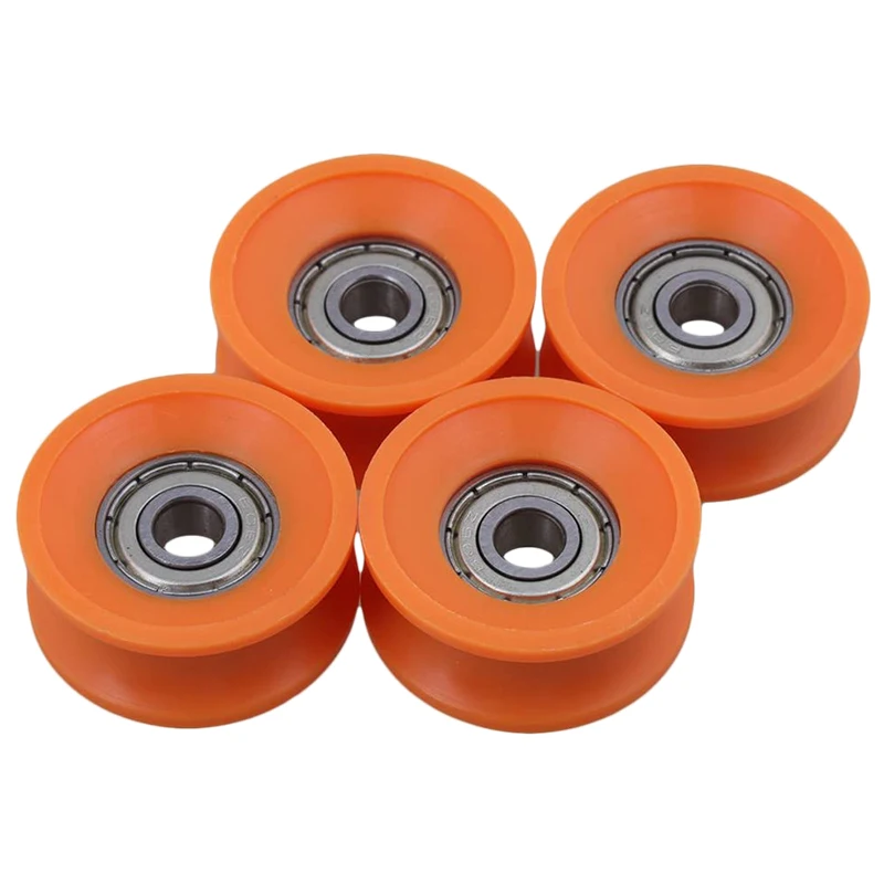 4Pcs 6X30X13mm Plastic Coated Sealed Bearings Steel 606ZZ Deep U Groove Guide Pulley Rail Ball Rolling Bearing Wheel